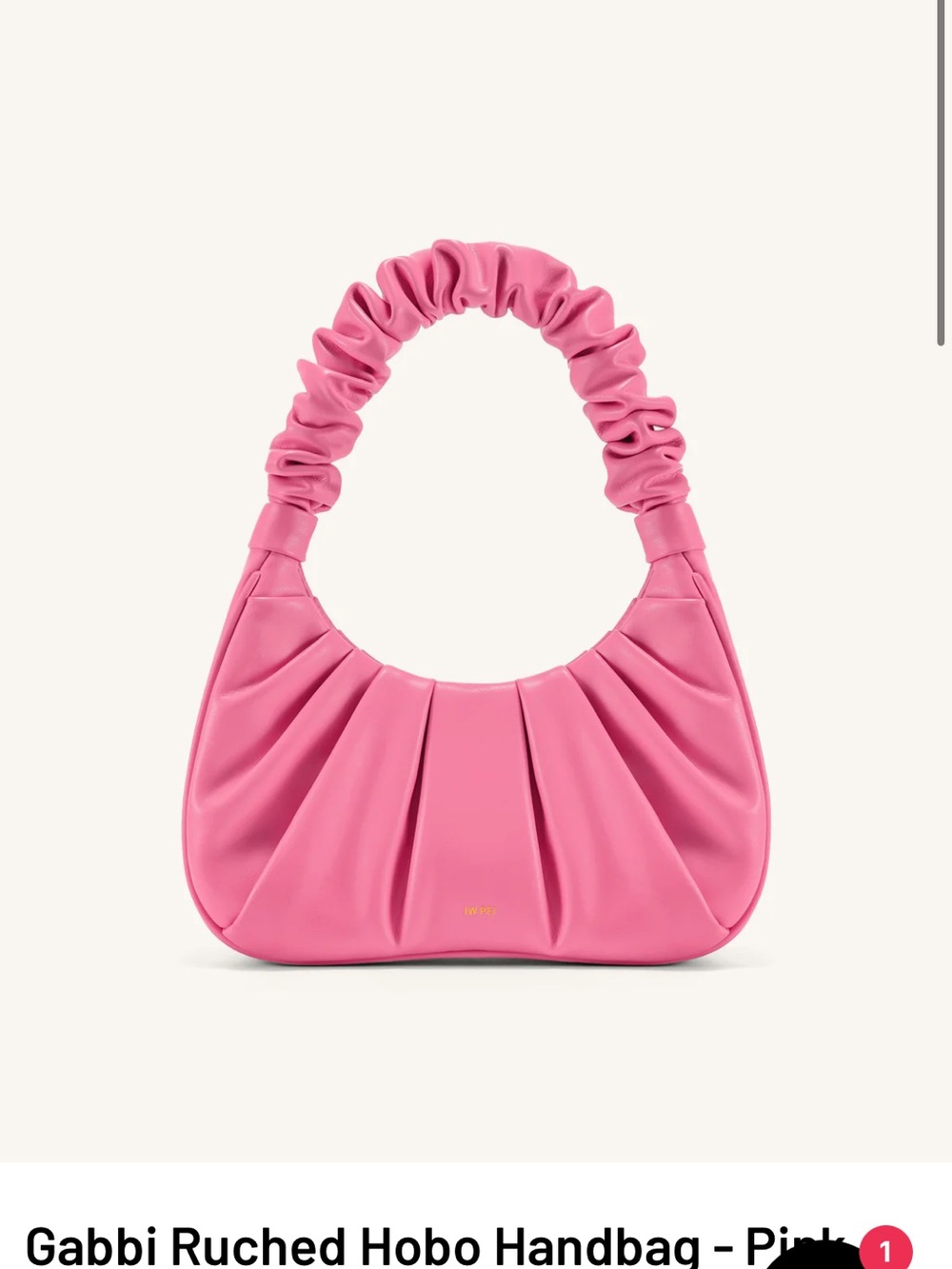 JW PEI Gabbi Ruched Hobo Handbag - Pink